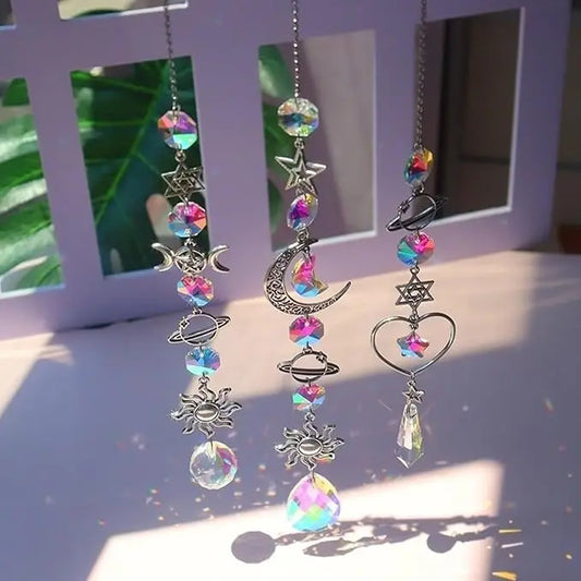 Crystal Wind Chime Rainbow Maker – Dream Catcher Pendant for Home & Garden Decor