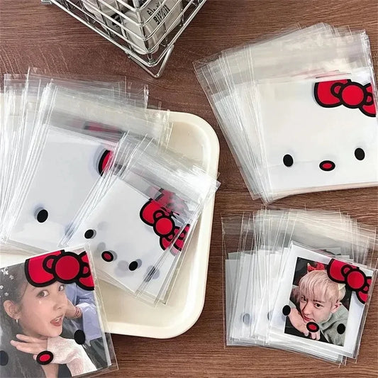 100Pcs Sanrioed Hello Kitty Printed Ziplock Bags