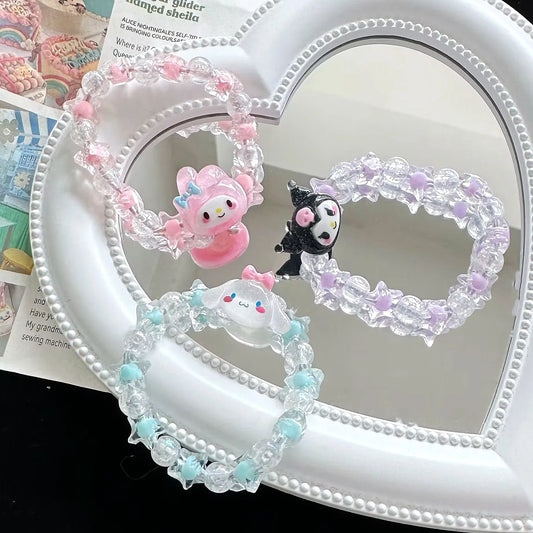 Sanrio Kuromi & Cinnamoroll Crystal Bracelet