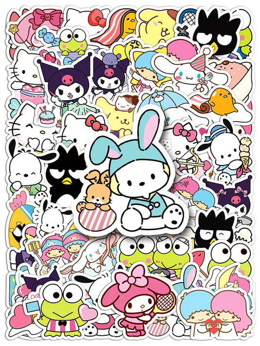 50 Piece MINISO Funny Cute Sanrio Family Stickers