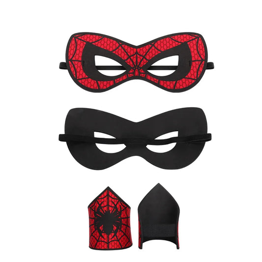 Kids Superhero Spider-Man Mask + Wrist Guard Set