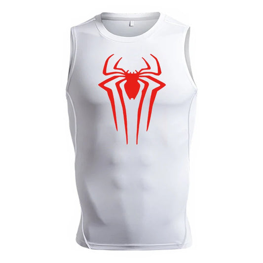 Spider Print Tank Tops for Men