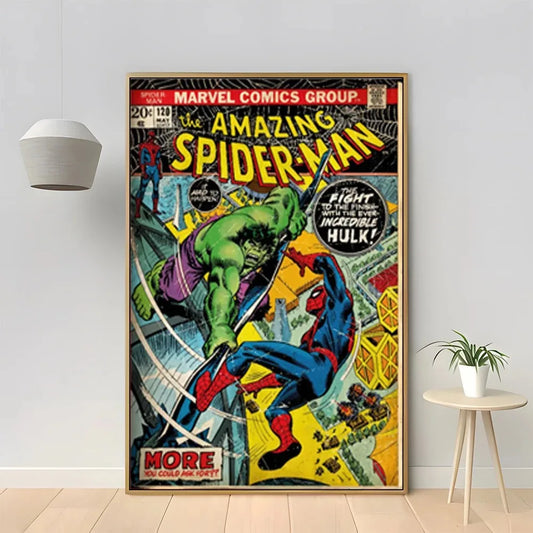 MINISO Marvel Superhero Spider-Man Vintage Art Posters