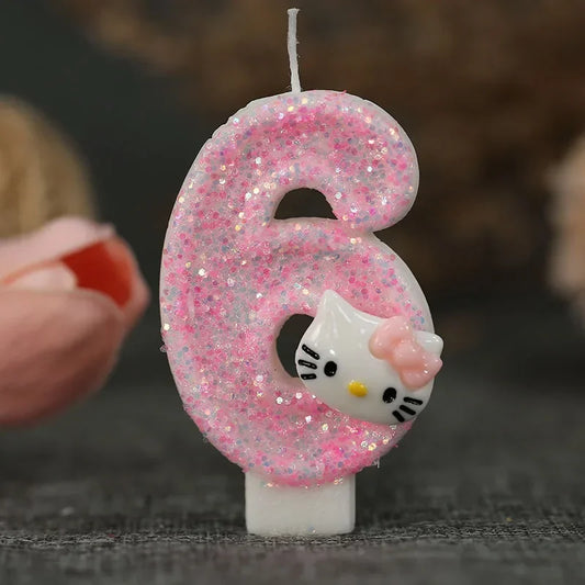 Kawaii Hello Kitty Number Birthday Candle