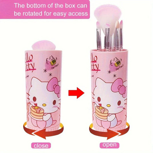 8pcs Kawaii Hello Kitty Makeup Brush Set