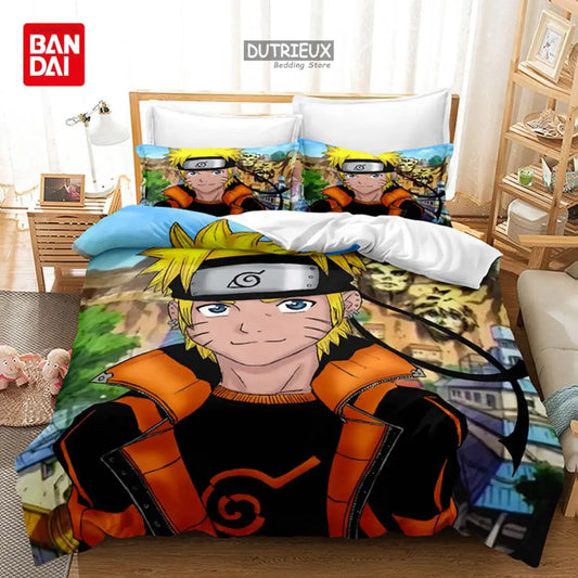 3PCS Uchiha Sasuke Kids Naruto Bedding Set
