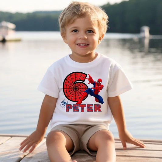 Marvel Spider-Man Personalized Birthday T-Shirt