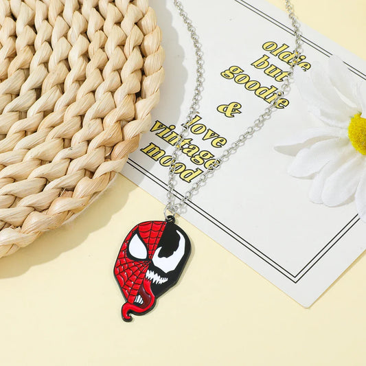 Marvel Venom & Spider-Man Enamel Pendant Necklace