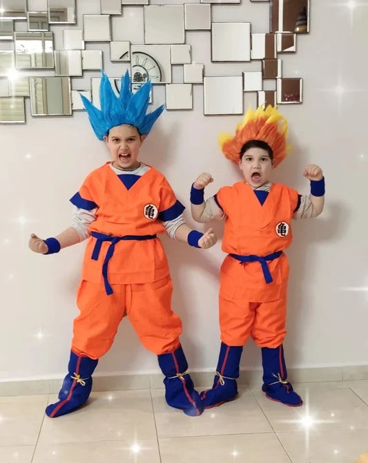 Anime Ballz Son Goku & Krillin Cosplay Costume – Kids & Adult Dragon Carnival Party Outfit