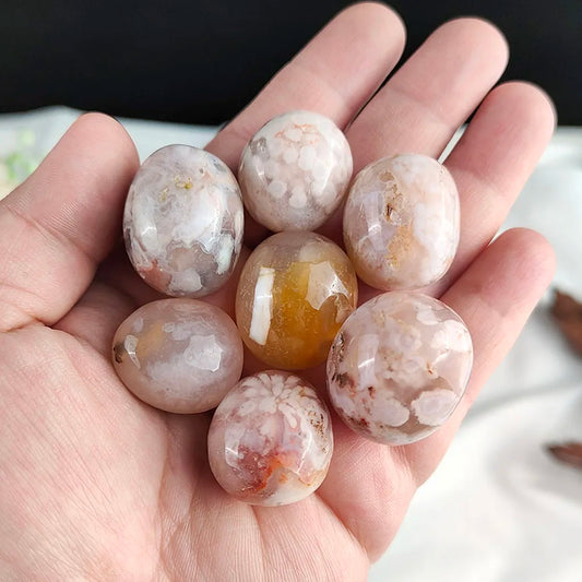 Natural Tumbled Crystal Stone Cubes – Polished Quartz & Amethyst for Healing, Decor & DIY