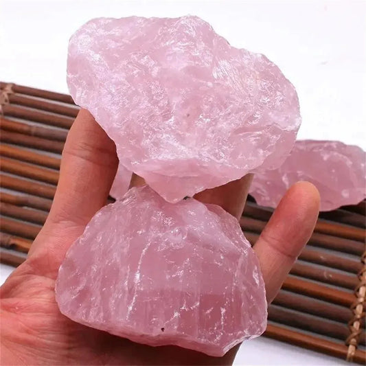 Natural Rose Quartz Stone Raw Crystals Stones Healing Mineral Specimen Rock Raw Rough Quartz Pink Crystal Gemstones 1pc