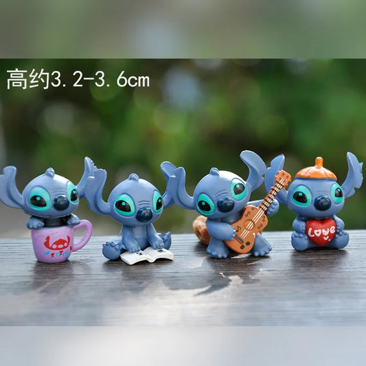 4Pcs/Set Disney Lilo & Stitch Action Figures