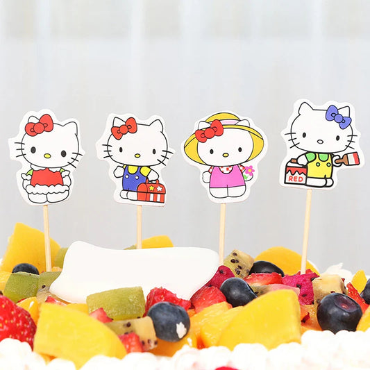 24Pcs Hello Kitty Cake Toppers