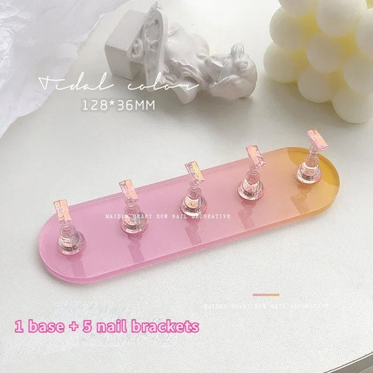 Aurora Magnetic Nail Holder Practice Display Stand – Acrylic Crystal Nail Art Tool