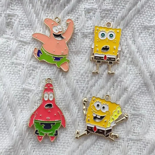 10PCS SpongeBob &amp; Patrick Star DIY Accessories