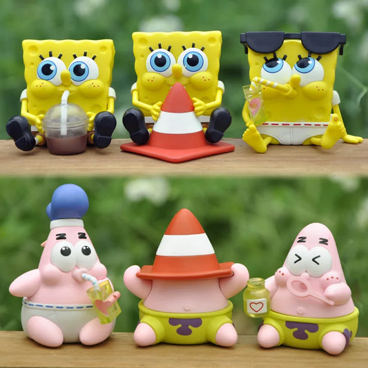6PCS/set SpongeBob &amp; Patrick Baby Version Figures
