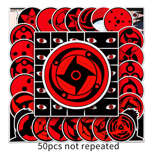 50pcs Naruto Sharingan Graffiti Stickers