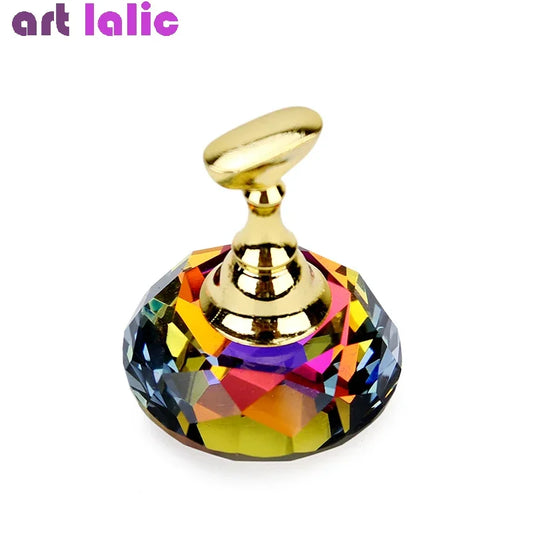 Magnetic Nail Display Stand Holder – 5 Tips Practice Training with Crystal Base