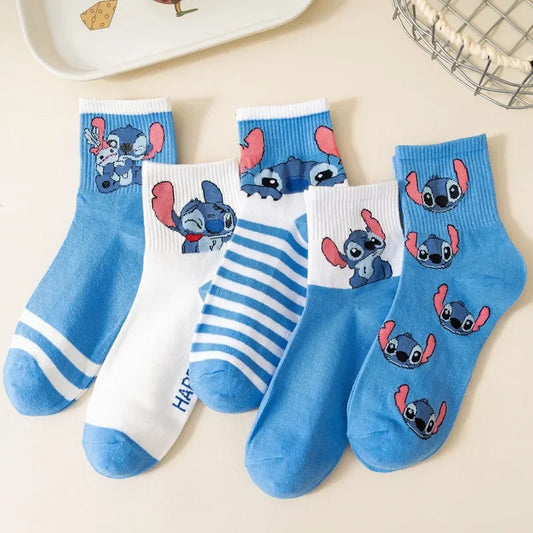 5 Pairs Kawaii Disney Stitch Socks