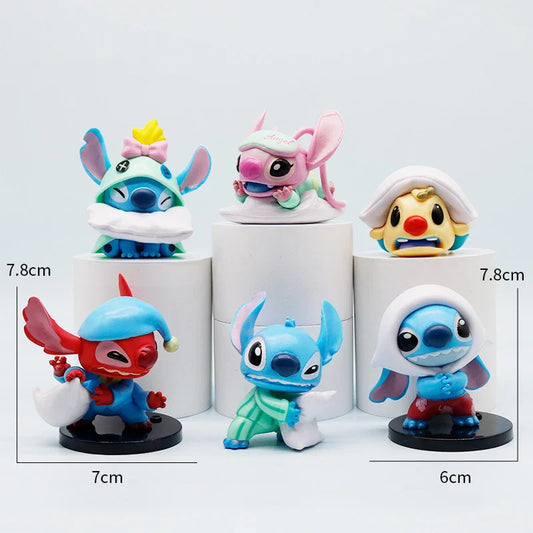 6Pcs/Set Miniso Disney Stitch Pillow Fight Series
