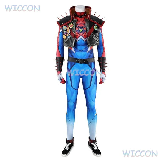 Game MV Rivals Spider Punk Cosplay Costume