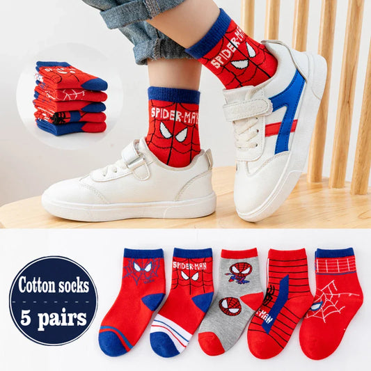 5 Pairs Spider-Man Kids Socks