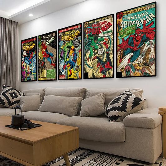 MINISO Marvel Superhero Spider-Man Vintage Poster