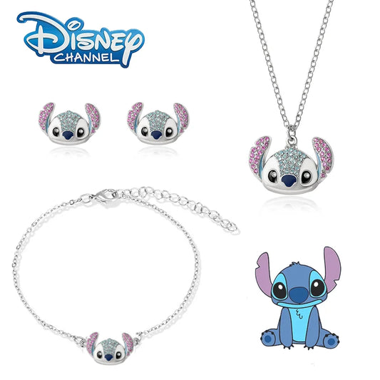 3 Pcs/Set Disney Cartoon Stitch Jewelry Set
