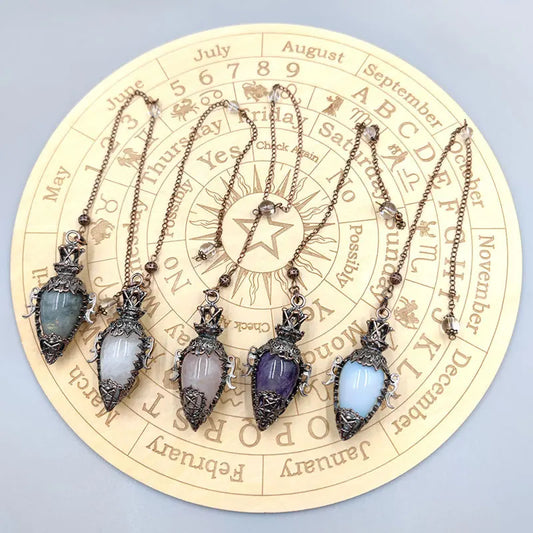 Black Obsidian Crystal Pendulum