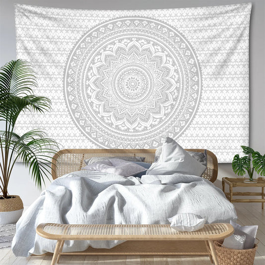 Striped Mandala Tapestry – Abstract Psychedelic Wall Hanging for Witchcraft & Boho Home Decor