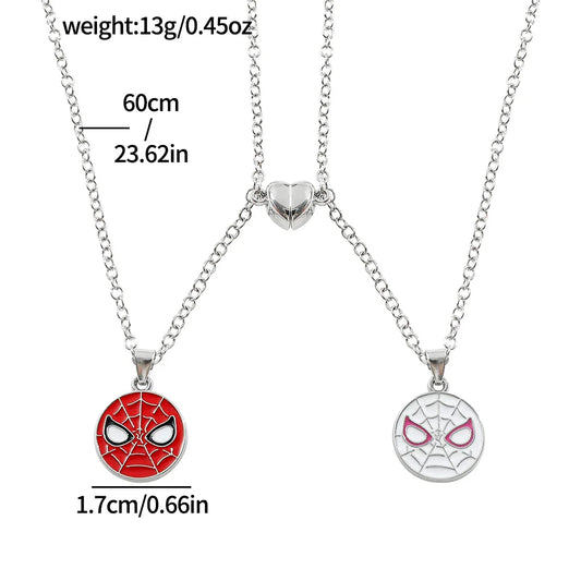 2pcs Marvel Superhero Spider-Man Necklace Set