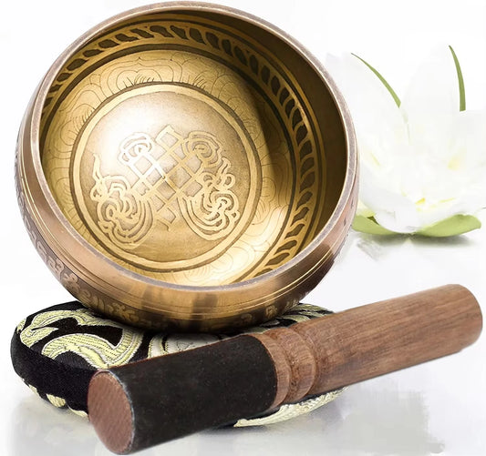 Tibetan Singing Bowl Set – Totem Sound Meditation Bowls for Stress Relief & Yoga