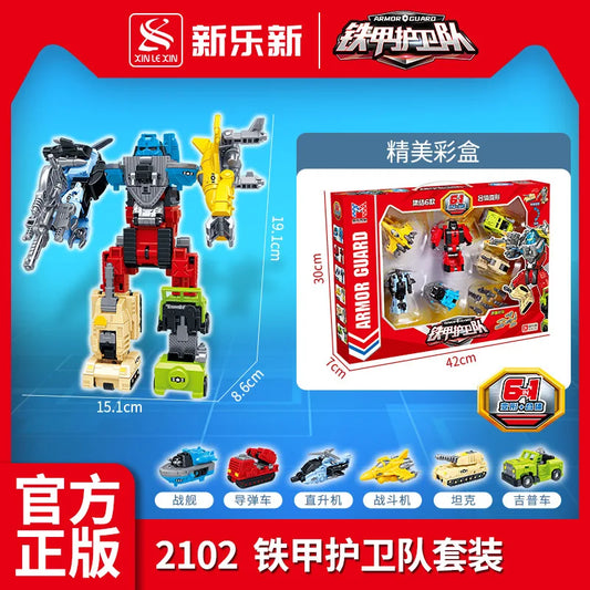 6 IN 1 Car Transformation Combined Robot