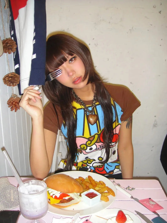 Sanrio Hello Kitty Y2K Fashion Short Tops