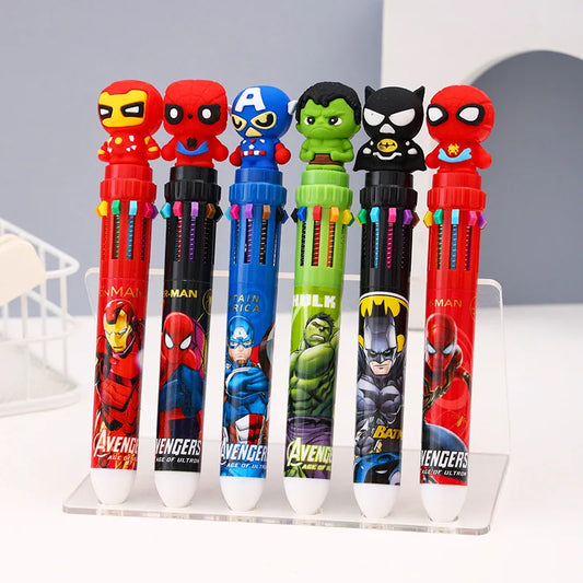Avengers Spider-Man 10-Color Ballpoint Pens