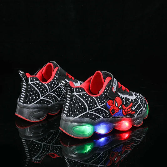Fashion Kids Spider-Man LED Light Sneakers