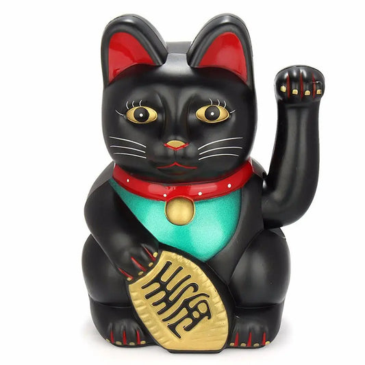 5-Inch Electric Waving Lucky Cat – Fortune Cat Decoration for Cashier Desks &amp; New Store Openings