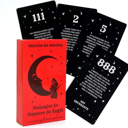 Angel Number Messages Oracle Cards – 44-Card Deck for Divination & Spiritual Guidance
