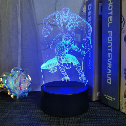 Spider-Man & Venom 3D Acrylic Night Light